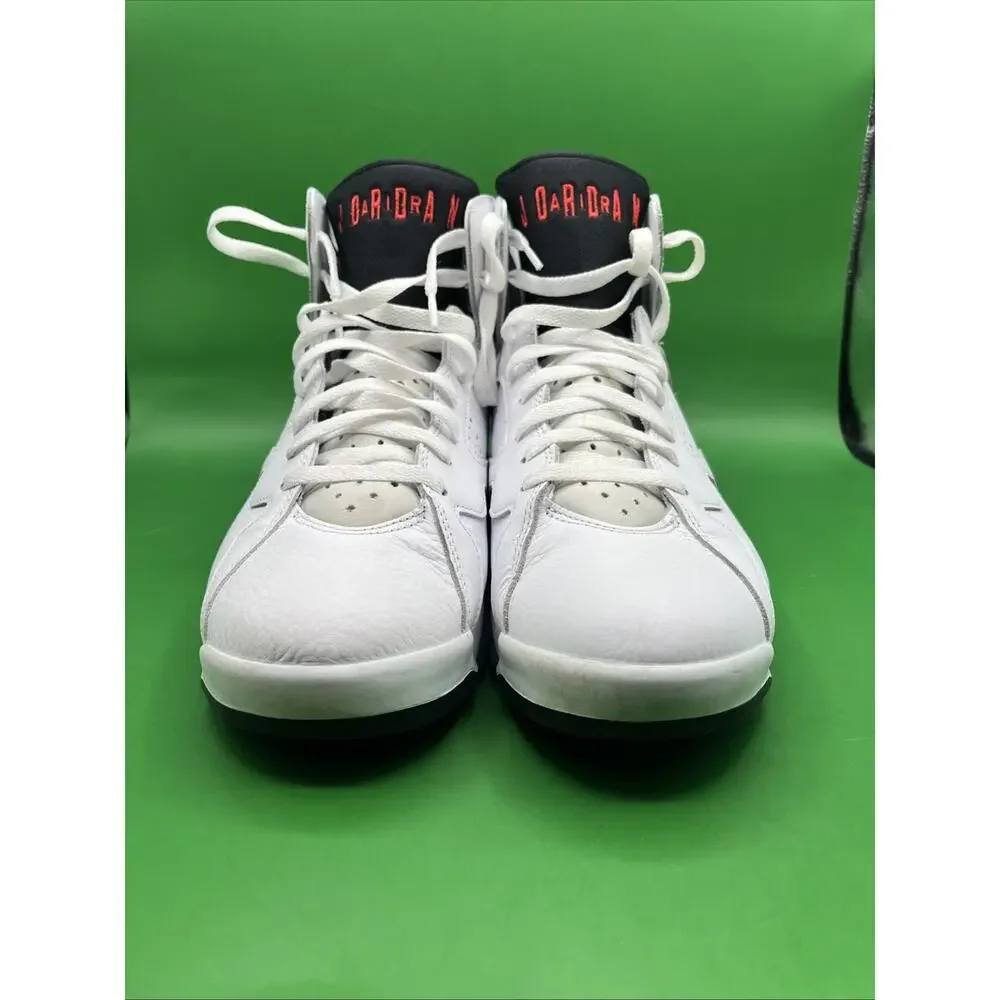 Air Jordan 7 Retro Men’s Size 10.5 White Infrared CU9307- 160 LACES HAVE STAIN